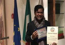Sudarsan wins Italian Golden Sand Art Award-2019