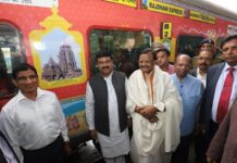 Dharmendra flags off Newly Designed Bhubaneswar-New Delhi Rajdhani Express