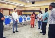 COVID -19 Hospital: 5T Secretary VK Pandian visits SOA University