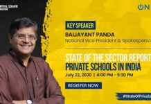 Baijayant to address launch event of ‘State of the Sector Report on Private Schools in India’ on July 22