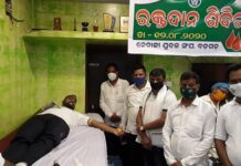 BBSR-Central MLA Anata Jena attends “Jeevan Bindu” Blood Donation Camp
