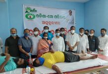 Bhubaneswar Central MLA Anata Jena attends Blood Donation Camp at Budheswari Colony
