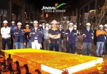 JSPL –Angul creates Record by producing 9079 MT Slabs in a Single Tundish