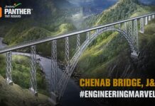 India’s Engineering-Steel Marvels: Jindal Panther Shines over Chenab Bridge in Kashmir Valley