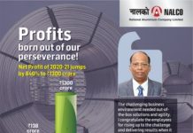 Pralhad Joshi Congratulates NALCO for achieving 840 Percent Profit