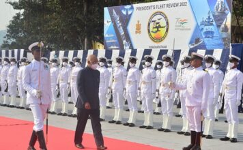 President witnesses the fleet review-2022 at Visakhapatnam