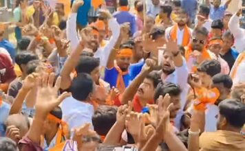Celebrations from Bhadrak to Bhubaneswar as BJP’s Suryabanshi Suraj leads by 7661 votes against BJD’s Abanti Das