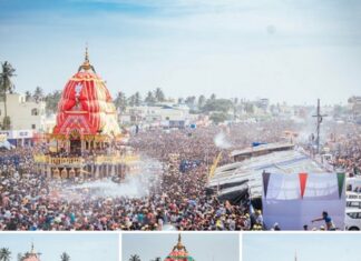 Chariots started Rolling on Saradhabali, on way to Grand Road, Holy City of Puri Wore Festive Look