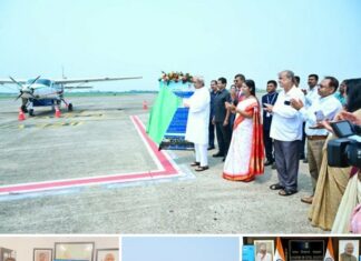 Naveen Patnaik-Jyotiraditya M Scindia flagged off first flight between Bhubaneswar and newly inaugurated Utkela Airport in Kalahandi