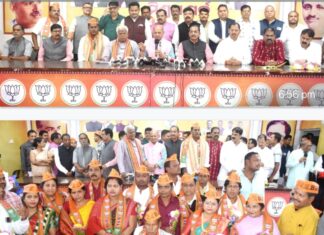 Talcher Municipal Council Mayor Shri Prithvi Bhootia leaves BJD and joins BJP along with 13 councilors, A large number of Sarpanches, elected representatives and BJD leaders from Angul district have joined the BJP unofficially.