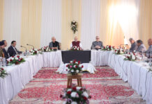Amit Shah chaired a review meeting in Jammu to assess the progress of development projects in the Union Territory of Jammu and Kashmir