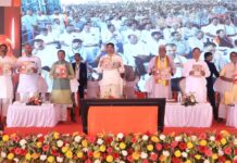 Union Education Minister, along with the Governor of Odisha, attended the Platinum Jubilee Celebration of PM Shri Pabitra Mohan Government High School in Kaniha, Angul