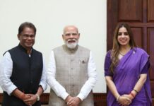 Newly elected BJP supported Rajya Sabha MP and Mayfair Group of Hotels, Chairman, Dilip Ray along with his wife, paid a courtesy visit to Prime Minister Narendra Modi in New Delhi