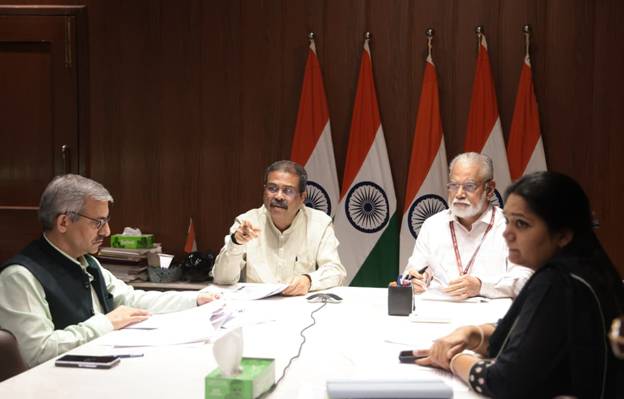 A high-level review meeting was convened by Union Minister Shri Dharmendra Pradhan along with Dr. K Radhakrishnan, former Chairman ISRO to assess the preparedness for the forthcoming NEET-UG re-examination. Dr. K. Radhakrishnan is also the Chairman of the High Powered Steering Committee constituted to monitor implementation of recommendations on National Testing Agency (NTA).