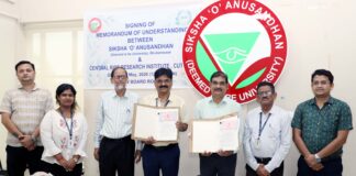 Siksha ‘O’ Anusandhan Deemed to be University (SOA) and ICAR-Central Rice Research Institute (ICAR-CRRI), Cuttack, signed a Memorandum of Understanding