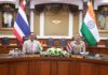 10th Defence Dialogue in Bangkok-Dialogue co-chaired by Thailand’s Deputy Permanent Secretary for Defence Admiral Nuttapol Diewvanich and Joint Secretary, Ministry of Defence, Satyajit Mohanty