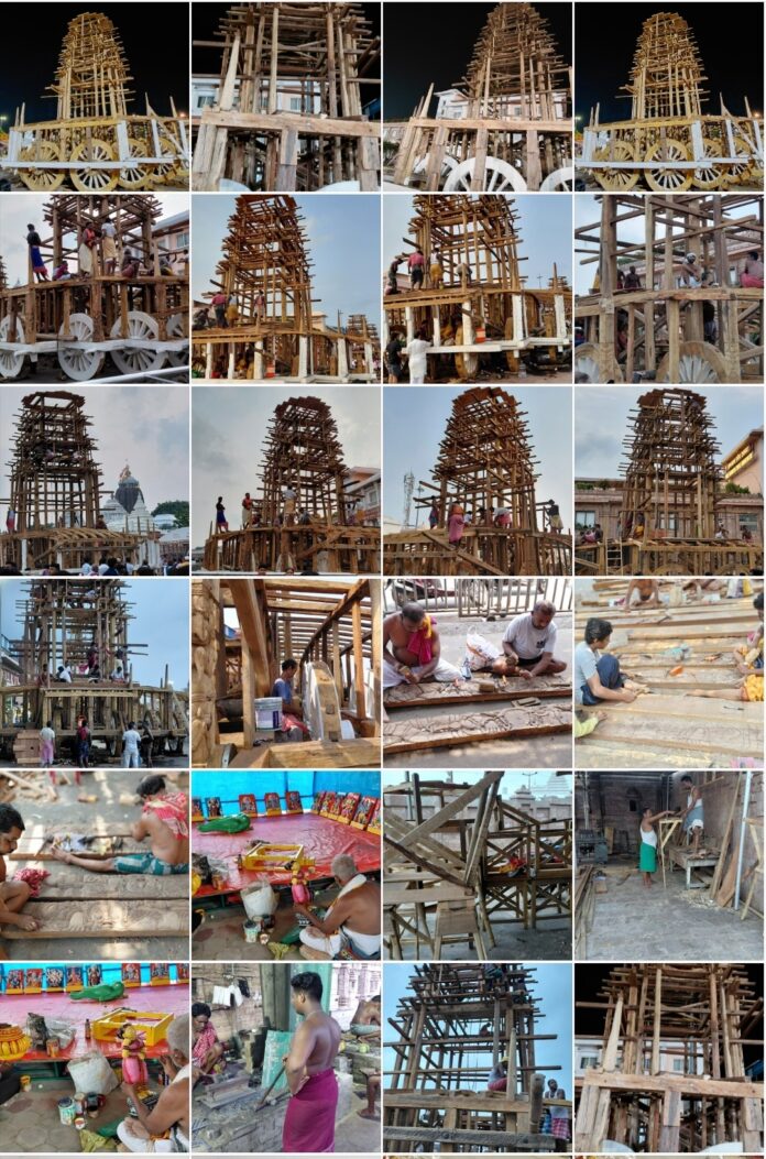 Rathakhala: Chariot construction work day 57-