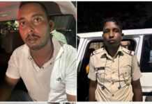 Rajesh Kullu, ASI of Police, Mancheswar Police Station, Bhubaneswar and Sri Jyoti Ranjan Behera, Home Guard Driver apprehended by Odisha Vigilance for demanding and taking a bribe of Rs. 20,000/- from a person for returning 2 mobile phones and to help him in a case of which Kullu was Investigating Officer
