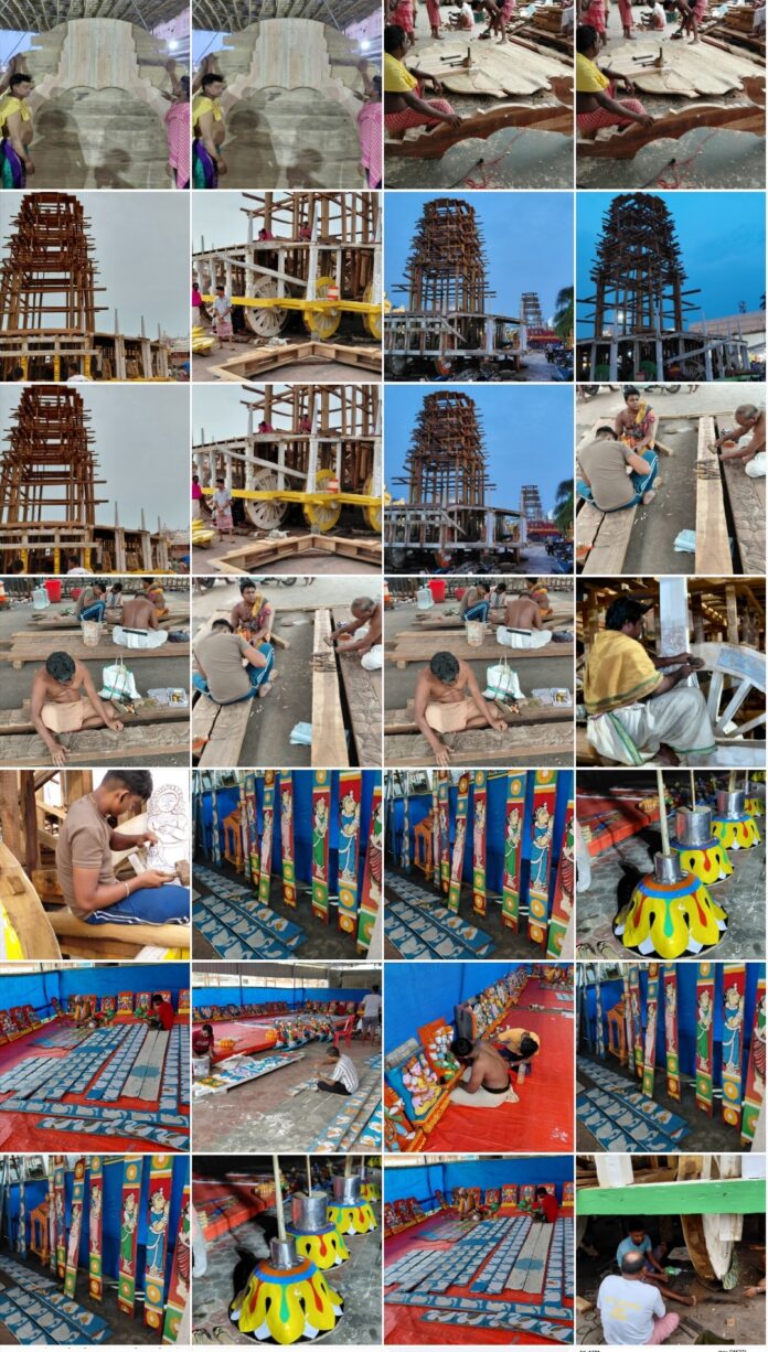 Rathakhala: Chariot construction work Day -64