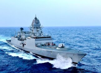 PM Modi commissions three indigenously designed and built naval ships – INS Dunagiri, INS Sanshodhak and INS Agray at Syama Prasad Mookerjee Port, Kolkata, West Bengal