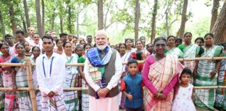 PM Modi visits Pahadpur village in Odisha with President Droupadi Murmu on her birthday