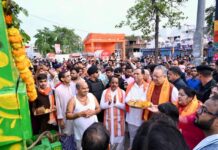 Bahuda Yatra was celebrated at the biggest Jagannath Temple in Chhattisgarh at Gayatri Nagar in Raipur amidst pious atmosphere and spiritual fervour