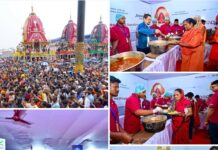 Lakhs of Devotees Throng to Cooked Food Stalls of Jindal Foundation in Puri in Odisha , Service provided by Jindal Foundation entered into 12 years this year in 2026