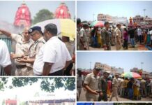 DGP , ADGP along with other senior officers and IGP, CR visited Gundicha Temple to review the security, traffic, and crowd management arrangements.