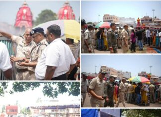 DGP , ADGP along with other senior officers and IGP, CR visited Gundicha Temple to review the security, traffic, and crowd management arrangements.