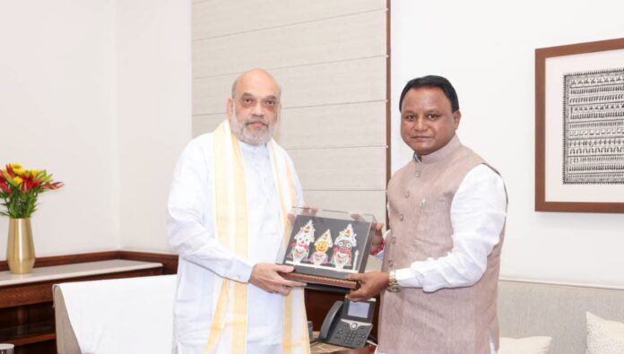 Odisha Chief Minister Mohan Charan Majhi paid a courtesy meeting with Union Minister of Home Affairs and Cooperation, Amit Shah