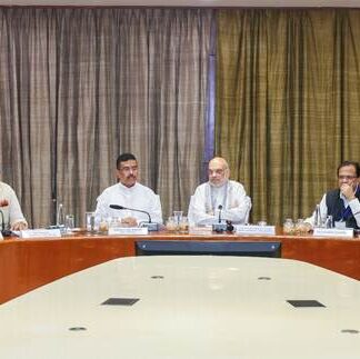 Amit Shah chairs a review meeting on West Bengal’s law and order situation in Kolkata