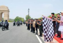 Raksha Mantri flags-off motorcycle expedition from National War Memorial to Kargil War Memorial
