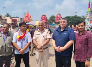 On the occasion of the ongoing Rath Yatra, Indian shooter Padma Shri Gagan Narang visited the Adap Mandap, offers prayers