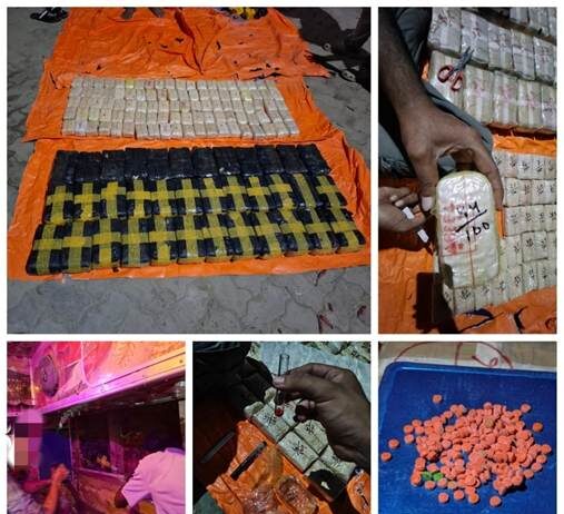 Directorate of Revenue Intelligence in two intelligence-led operations in Assam and Mizoram has seized 76 kg Methamphetamine tablets