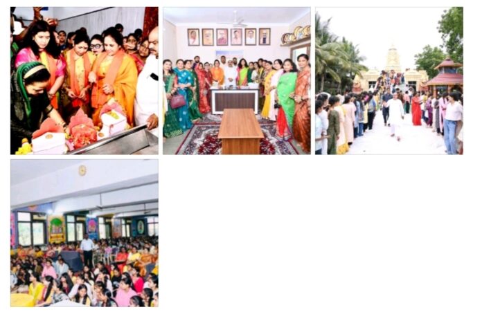 Raksha Bandhan was celebrated at Shri Jagannath Temple in Gayatri Nagar with much fanfare and massive magnificence