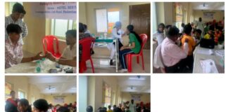 A mega health check-up camp organized at Xavier High School, Gatiroutpatna, Cuttack in association with Rotary Club of Cuttack Millennium