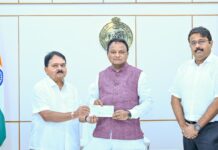 Eminent Industrialist Pankaj Lochan Mohanty led MGM Minerals Ltd donated Rs 1 crore to Odisha Chief Minister’s Relief Fund in support of the ongoing Flood Relief and Rehabilitation Efforts