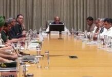 Rajnath Singh chaired a meeting of the Parliamentary Consultative Committee for the Ministry of Defence in New Delhi