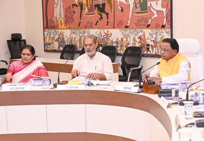 CM Mohan Charan Majhi, Deputy CMs KV Singh Deo, Prabhati Parida