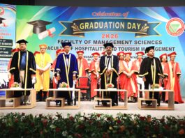 Degrees were presented to the students of the Institute of Business and Computer Studies (IBCS) and School of Hotel Management (SHM), faculties of management sciences and hospitality and tourism management of the SOA Deemed to be University, at a special graduation ceremony