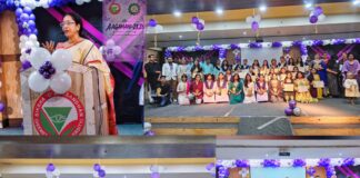 A welcoming ceremony for new students was organized at the Institute of Higher Secondary Education, a co-educational school run by the SOA