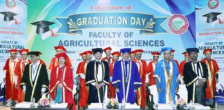 A special graduation ceremony for students of the Institute of Agricultural Sciences (IAS), faculty of agricultural sciences of SOA Deemed to be University conducted for students who had completed their studies