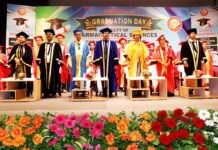 A graduation ceremony was organised for students of School of Pharmaceutical Sciences, Campus-1 (SPS-1) and SUM Nursing College, Cmpus-1 (SNC-1), faculties of pharmaceutical sciences and nursing respectively of SOA Deemed to be University