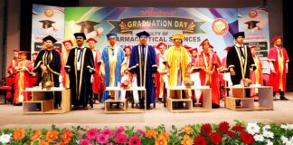 A graduation ceremony was organised for students of School of Pharmaceutical Sciences, Campus-1 (SPS-1) and SUM Nursing College, Cmpus-1 (SNC-1), faculties of pharmaceutical sciences and nursing respectively of SOA Deemed to be University
