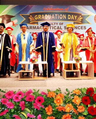 A graduation ceremony was organised for students of School of Pharmaceutical Sciences, Campus-1 (SPS-1) and SUM Nursing College, Cmpus-1 (SNC-1), faculties of pharmaceutical sciences and nursing respectively of SOA Deemed to be University