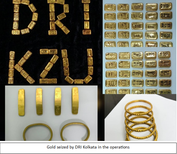 7.8 kg of foreign-origin gold valued at more than Rs. 11.50 crore in intelligence-led operations