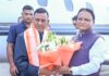 CM Mohan Charan Majhi welcomed Odisha Governor (designate) Brajmohan Ram at the Biju Patnaik International Airport in Bhubaneswar