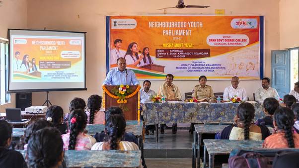 MY Bharat, in collaboration with partner organisations, organised Neighbourhood Youth Parliaments (NYPs) and Yuva Melas on October 10, 2026, under the 100 Weeks Campaign