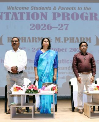 School of Pharmaceutical Sciences (SPS), faculty of pharmaceutical sciences of SOA Deemed to be University held a two-day orientation program for newly admitted B.Pharm and M.Pharm students for the 2026–27 academic session